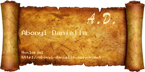 Abonyi Daniella névjegykártya